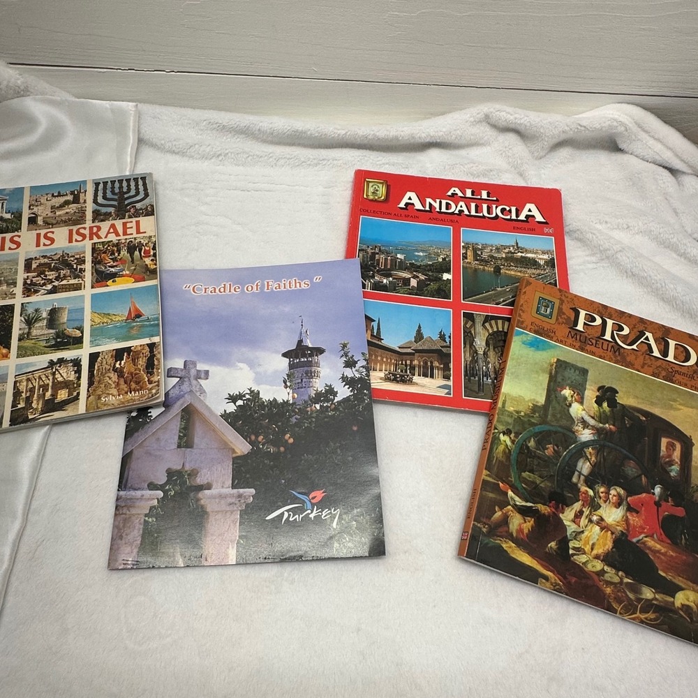 Vintage Travel Art Book Lot 4pc Israel‎ Turkey Andalusia Prado Museum Excellent